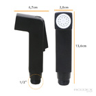 Gatilho Quadrado Para Ducha Higiênica Em Abs Black Fosco