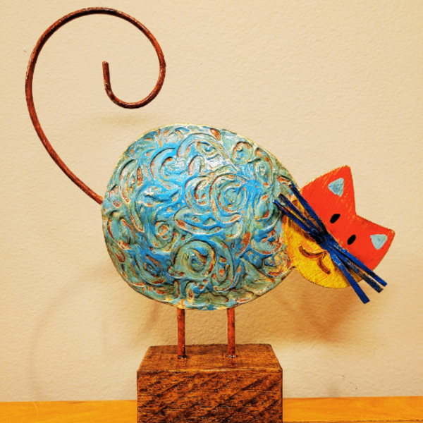 Gato Bola Em Metal Mod. 1 - Patrícia Barros