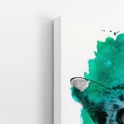 Gato Pet Animais Arte Aquarela Azul Quadro Canvas 140x90cm