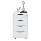 Gaveiteiro Com Rodízios 4 Gavetas Bari Branco