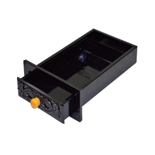 Gaveta Cinzeiro Lareira Chapa Aço Preta Colonial 46x32x6cm