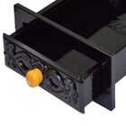 Gaveta Cinzeiro Lareira Chapa Aço Preta Colonial 46x32x6cm