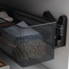 Gaveta Lateral Deslizante 15x20,4x48cm Aço Preto EVO'M Spaceo