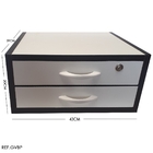 Gaveta Para Dinheiro Preta E Branca 2 Andares - 0,43 X 0,20 X