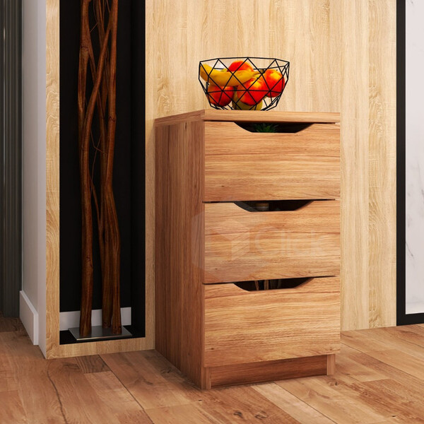 Gaveteiro 03 Gavetas De Madeira A.j.l Multiuso Organziador  L