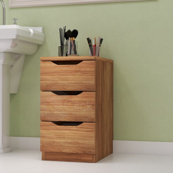 Gaveteiro 03 Gavetas Escritório Mel P/ Banheiro