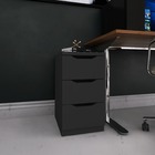 Gaveteiro 03 Gavetas Preto P/ Quarto E Sala De Estar