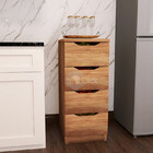 Gaveteiro 04gavetas De Madeira A.j.l Multiuso Organziador  Al