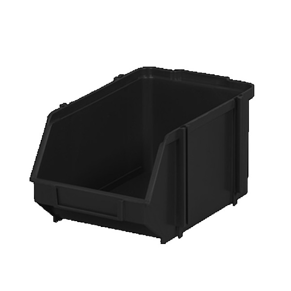 Gaveteiro 08 Com Trava Preto - Caixa Bin Organizadora