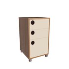 Gaveteiro 2 Gavetas 1 Gavetão Com Rodízios Edu Mel/arenas