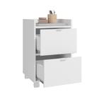 Gaveteiro 2 Gavetas Branco Mdp 15mm