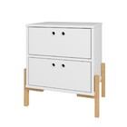 Gaveteiro 2 Gavetas Branco/pinus Bcr 11 - Brv Móveis