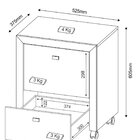 Gaveteiro 2 Gavetas Com 1 Gaveta Para Pasta Suspensa Me4112