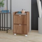 Gaveteiro 2 Gavetas Com Rodízio Bho 34 Brv Móveis Castanho