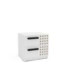 Gaveteiro 2 Gavetas Frente 3d Domi Mdp Politorno Branco/branco