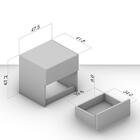 Gaveteiro 2 Gavetas Frente 3d Domi Mdp Politorno Branco/branco