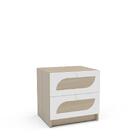 Gaveteiro 2 Gavetas Frente 3d Fox Mdp Politorno Legno/branco