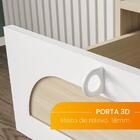 Gaveteiro 2 Gavetas Frente 3d Fox Mdp Politorno Legno/branco