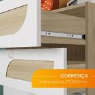 Gaveteiro 2 Gavetas Frente 3d Fox Mdp Politorno Legno/branco