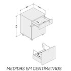 Gaveteiro 2 Gavetas Los Angeles  Preto/carvalho Claro