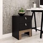 Gaveteiro 2 Gavetas Macau Politorno Preto/castanho