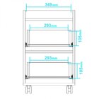 Gaveteiro 2 Gavetas Mdp 15mm Branco