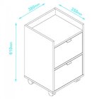 Gaveteiro 2 Gavetas Mdp 15mm Branco