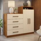 Gaveteiro 2 Portas 4 Gavetas Ysabel Amendola Off-white