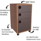Gaveteiro 36 Cm Para Escritorio 3 Gavetas Gv5030 Faem