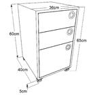 Gaveteiro 36 Cm Para Escritorio 3 Gavetas Gv5030 Faem