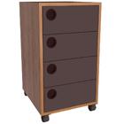 Gaveteiro 36 Cm Para Escritorio 4 Gavetas Gv5034 Faem