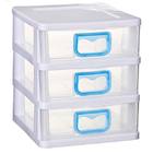 GAVETEIRO MESA 3GAVETAS PEQUENAS PLASTICO CINZA ALTURA 15,60 CM LARGURA 13,50 CM PROFUNDIDADE 14,40 CM SAO BERNARDO