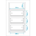 Gaveteiro 3 Gavetas 1 Nicho Office  Castanho/preto