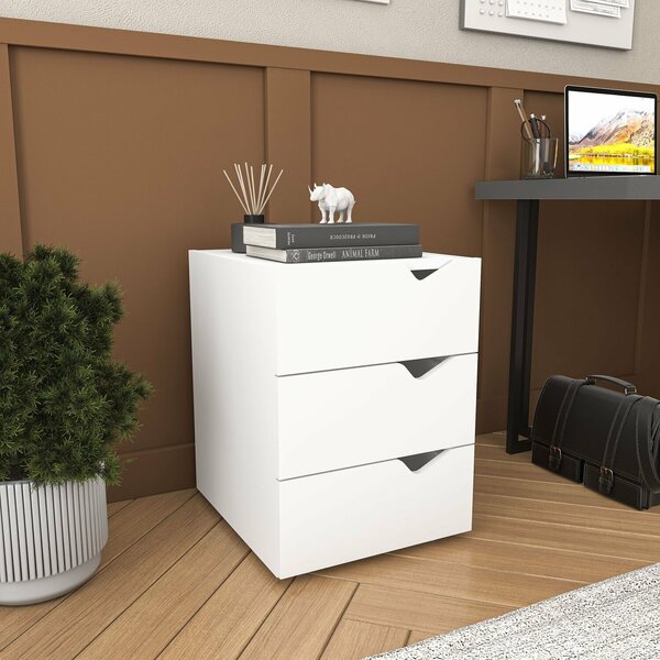 Gaveteiro 3 Gavetas 54cm X 40cm Porto Branco