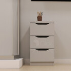 Gaveteiro 3 Gavetas Ajl Branco Luxo