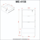 Gaveteiro 3 Gavetas Amendoa/preto Me4158 - Tecno Mobili