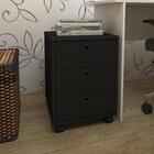 Gaveteiro 3 Gavetas Ancona Preto