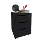 Gaveteiro 3 Gavetas Bronte Preto