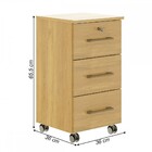 Gaveteiro 3 Gavetas Carvalho Dakar  - Soluzione