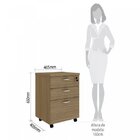 Gaveteiro 3 Gavetas Com Chave E 1 Gaveta Para Pasta Suspensa