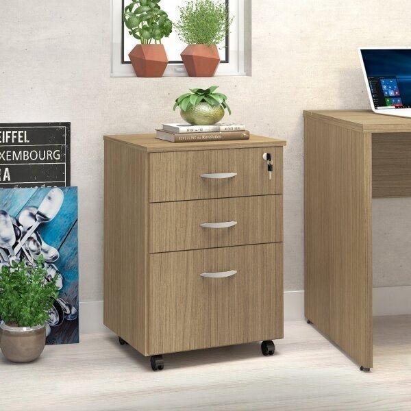 Gaveteiro 3 Gavetas Com Chave E 1 Gaveta Para Pasta Web15 Esp