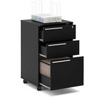 Gaveteiro 3 Gavetas Com Chave Maia  Preto