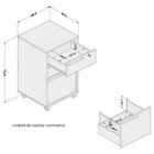 Gaveteiro 3 Gavetas Com Chave Maia Politorno Preto/castanho
