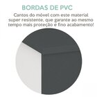 Gaveteiro 3 Gavetas Com Rodinhas New  Grafito/branco