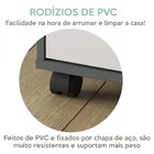 Gaveteiro 3 Gavetas Com Rodinhas New  Grafito/branco