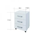 Gaveteiro 3 Gavetas Com Rodízios Home Belmax Preto