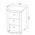 Gaveteiro 3 Gavetas Com Rodízios Me4108 Amêndoa - Tecno Mobili