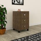 Gaveteiro 3 Gavetas Com Rodízios Me4108 Nogal - Tecno Mobili