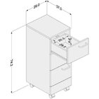 Gaveteiro 3 Gavetas Com Rodízios Osaka