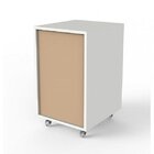 Gaveteiro 3 Gavetas Com Rodízios Pine Espresso Móveis Branco